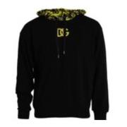 Gele Logo Katoenen Hoodie Dolce & Gabbana , Black , Heren