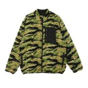 Tijger Camo Fleece Jas voor Mannen HUF , Multicolor , Heren