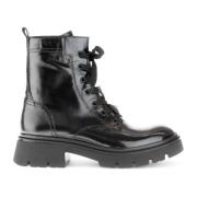 Zwarte lakleren veterschoenen Gabor , Black , Dames