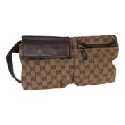 Pre-owned Canvas crossbody-bags Gucci Vintage , Beige , Dames