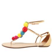 Pre-owned Canvas sandals Aquazzura Pre-owned , Beige , Dames