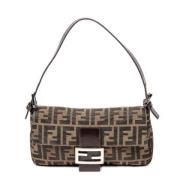 Pre-owned Canvas shoulder-bags Fendi Vintage , Brown , Dames