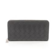 Pre-owned Leather wallets Bottega Veneta Vintage , Black , Heren