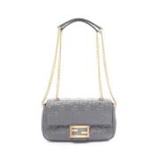 Pre-owned Leather fendi-bags Fendi Vintage , Gray , Dames