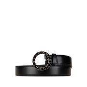 Pre-owned Leather belts Bvlgari Vintage , Black , Dames