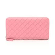 Pre-owned Leather wallets Bottega Veneta Vintage , Pink , Dames