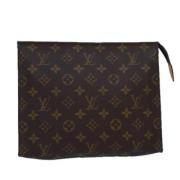 Pre-owned Canvas pouches Louis Vuitton Vintage , Brown , Dames