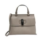 Pre-owned Leather gucci-bags Gucci Vintage , Gray , Dames