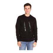 Zwarte Crewneck Sweater 8Nzmpq Armani Exchange , Black , Heren