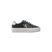 Zwart-Helder Wit Urban Sneakers Calvin Klein , Black , Dames