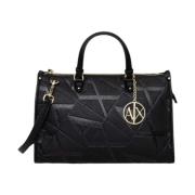 Zwarte Bauletto Tas Casual Stijl Armani Exchange , Black , Dames