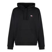 Katoenen Hoodie met Ribboorden Tommy Jeans , Black , Heren