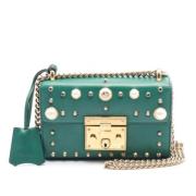 Pre-owned Leather crossbody-bags Gucci Vintage , Green , Dames