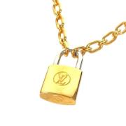 Pre-owned Fabric necklaces Louis Vuitton Vintage , Yellow , Dames