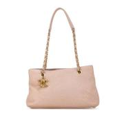 Pre-owned Leather totes Chanel Vintage , Pink , Dames