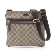 Pre-owned Leather gucci-bags Gucci Vintage , Beige , Dames