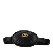 Pre-owned Leather shoulder-bags Gucci Vintage , Black , Dames