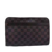 Pre-owned Canvas clutches Louis Vuitton Vintage , Brown , Dames