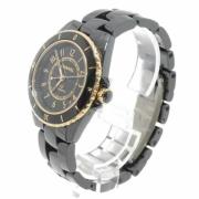 Pre-owned Yellow Gold watches Chanel Vintage , Black , Heren