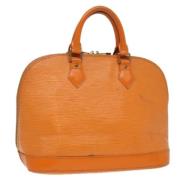 Pre-owned Leather handbags Louis Vuitton Vintage , Orange , Dames