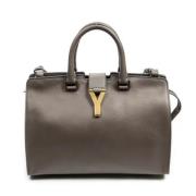 Pre-owned Leather shoulder-bags Yves Saint Laurent Vintage , Gray , Da...