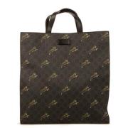 Pre-owned Coated canvas totes Gucci Vintage , Gray , Dames