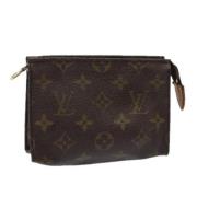 Pre-owned Canvas pouches Louis Vuitton Vintage , Brown , Dames