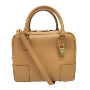 Pre-owned Leather handbags Loewe Pre-owned , Beige , Dames