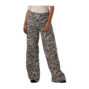 Zion Zebra Wide Pant Co'Couture , Black , Dames