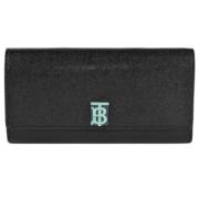 Pre-owned Leather wallets Burberry Vintage , Black , Dames