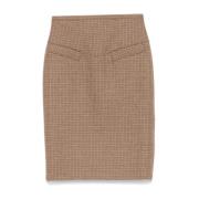 Stoffen Korte Rok voor Vrouwen N21 , Brown , Dames