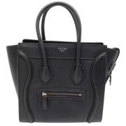 Pre-owned Leather celine-bags Celine Vintage , Black , Dames