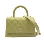 Pre-owned Canvas chanel-bags Chanel Vintage , Green , Dames