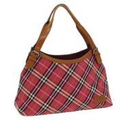 Pre-owned Canvas handbags Burberry Vintage , Red , Dames