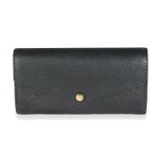 Pre-owned Leather wallets Louis Vuitton Vintage , Black , Dames