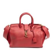 Pre-owned Leather handbags Yves Saint Laurent Vintage , Red , Dames