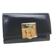 Pre-owned Leather key-holders Salvatore Ferragamo Pre-owned , Black , ...