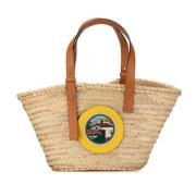 Pre-owned Raffia totes Loewe Pre-owned , Beige , Dames