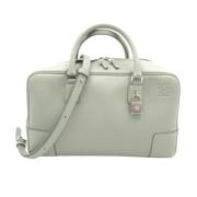 Pre-owned Leather handbags Loewe Pre-owned , Gray , Dames