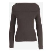 Zijden en Kasjmier Boothals Trui Wild Cashmere , Brown , Dames