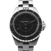 Pre-owned Stainless Steel watches Chanel Vintage , Black , Dames