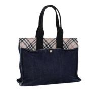 Pre-owned Canvas totes Burberry Vintage , Blue , Dames