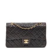 Pre-owned Leather shoulder-bags Chanel Vintage , Black , Dames