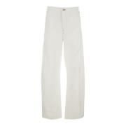 Witte Denim Jeans Scala Jacquemus , White , Heren