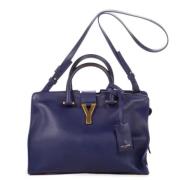 Pre-owned Leather handbags Yves Saint Laurent Vintage , Blue , Dames