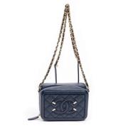 Pre-owned Leather handbags Chanel Vintage , Blue , Dames