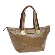 Pre-owned Canvas totes Gucci Vintage , Yellow , Dames