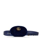 Pre-owned Velvet crossbody-bags Gucci Vintage , Blue , Dames