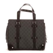 Pre-owned Coated canvas totes Gucci Vintage , Gray , Dames