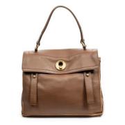 Pre-owned Leather shoulder-bags Yves Saint Laurent Vintage , Brown , D...